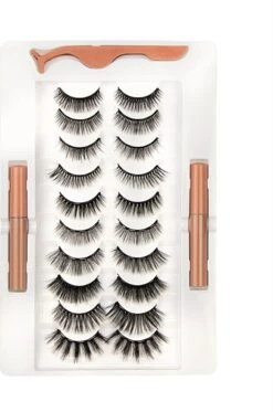 Mina Beauty Magnetische Wimpers – Magnetic Lashes - Wimperset (10 Stuks) Met 2 Magnetische Eyeliners En Een Applicator -Cosmetische Kortingen Winkel 794x1200 2