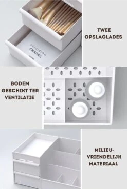 Make-up Organizer - Cosmetica Opbergdoos - Sieraden Bakje - Dames - Wit - Opmaken -Cosmetische Kortingen Winkel 804x1200 5