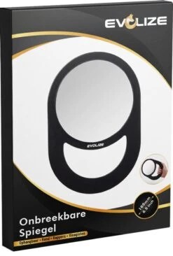 Evolize Onbreekbare Spiegel Met Handvat - Ø 16,5 Cm - Ophangbaar - Rond - Handspiegel - Kappersspiegel - Reisspiegel - Make Up - Afmeting: 28 X 19 Cm - Zwart -Cosmetische Kortingen Winkel 809x1200 8