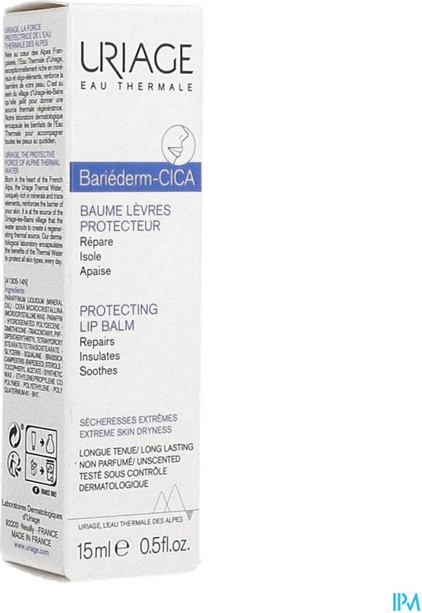 Uriage Lippenbalsem Bariéderm Cica-Levres Baume Reprateur 4 Uriage Lippenbalsem Bariéderm Cica-Levres Baume Reprateur - Afbeelding 2