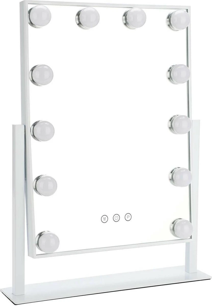 Bright Beauty Vanity Make Up Spiegel Met Verlichting - Wit - Dimbaar Met Drie Lichtstanden 3 Bright Beauty Vanity Make Up Spiegel Met Verlichting - Wit - Dimbaar Met Drie Lichtstanden