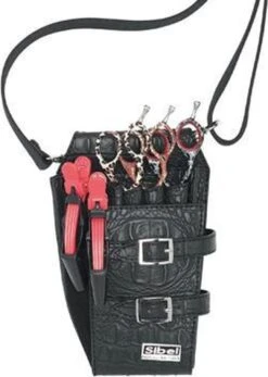 Boy 4 Zwarte Holster In Matte Kroko Vr 4 Scharen Sibel