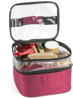 Sirac - Makeup Tas Donker Roze 12 Sirac - Makeup Tas Donker Roze -Cosmetische Kortingen Winkel 890x1200 3