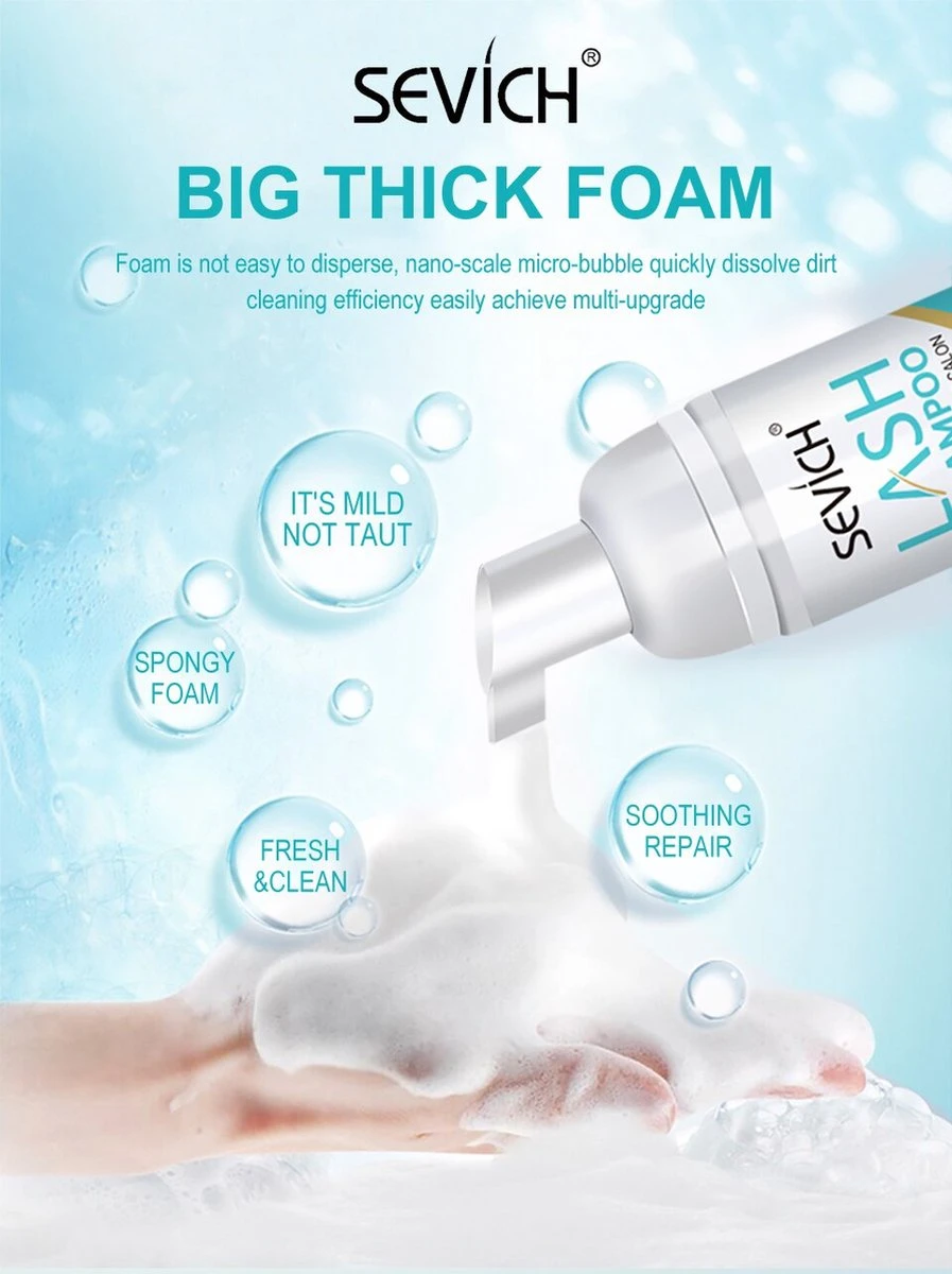 Sevich Wimper Extensions Cleanser - Wimpershampoo - Lash Foam Shampoo - Lash Cleanser - Wimper-shampoo - Assortiment 'Het Gemak' 7 Sevich Wimper Extensions Cleanser - Wimpershampoo - Lash Foam Shampoo - Lash Cleanser - Wimper-shampoo - Assortiment 'Het Gemak' - Afbeelding 5