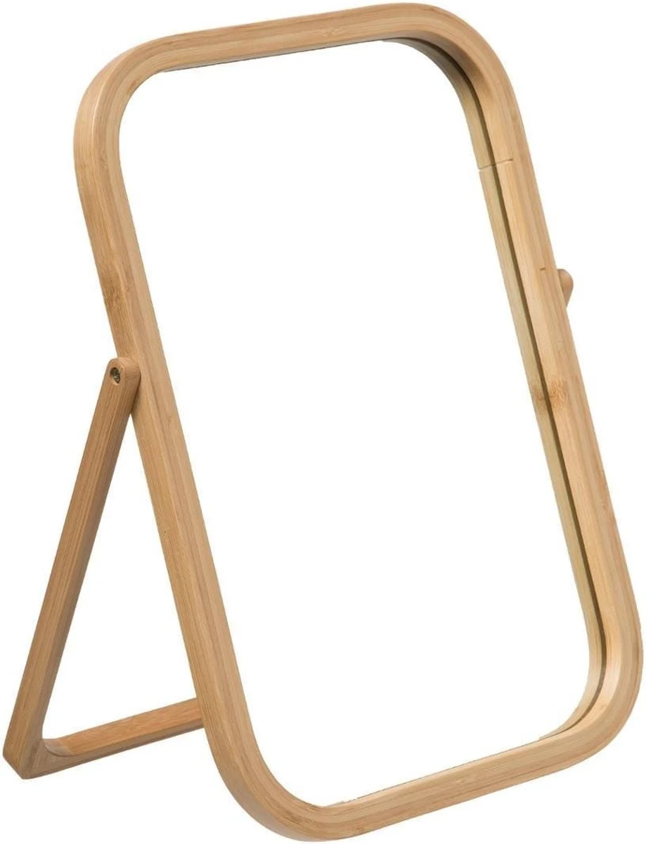 Draaibare Bamboe Spiegel H 39 Cm - Makeup Spiegel 3 Draaibare Bamboe Spiegel H 39 Cm - Makeup Spiegel