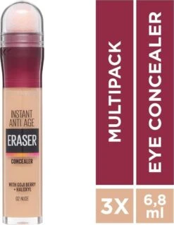 Maybelline Eraser Eye Concealer - Nude - 3 Stuks Voordeelverpakking -Cosmetische Kortingen Winkel 930x1200