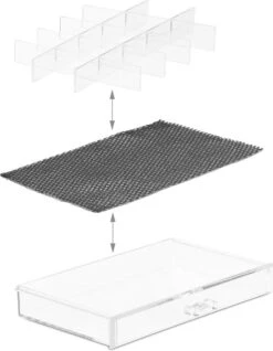 Relaxdays Make-up Organizer Acryl - 3 Lades Met Vakken Acrylbox - Cosmeticabox Opbergdoos - Doorzichtig -Cosmetische Kortingen Winkel 933x1200 7