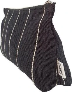 ANNA NERA Fairtrade Etui - Make Up Tasje - Juf Cadeau - Toilettasje - Toiletry Bag Jute M Black 300-030