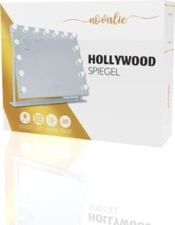 Novalie Hollywood Spiegel Met Verlichting - 65 Cm X 50 Cm - Make Up Spiegel Met Led Lampen – Visagie – Dimbaar / 3 Lichtstanden – Voor Hem / Haar Cadeau – 10x Vergroting – Met Tru-Daylight Verlichting – Wit -Cosmetische Kortingen Winkel 934x1200 3