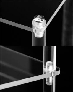 QWORK 3-laags Acryl Displaystandaard, Transparant Acryl Display Riser Plank Voor Figuren, Sieraden, Cupcake, Lippenstift, Nagellak, Kruiden, 30x21x15cm -Cosmetische Kortingen Winkel 947x1200 11