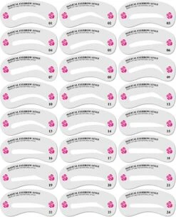 Merkloos Wenkbrauw Stencil / Wenkbrauw Sjabloon Voor Wenkbrauw Stempel - 24 Verschillende Sjablonen - Wenkbrauw Poeder En Wenkbrauwverf - Brow Stamp - Wenkbrauw Vormen - Make Up Set - Make Up Kwasten Set - Cadeau Voor Haar - Wenkbrauwsjablonen -Cosmetische Kortingen Winkel 976x1200 5
