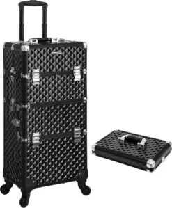 Merkloos Trolley, Make-up Koffer, Cosmetische Koffer, Voor Nageldesign, Make-up Organizer, Koffer Met Draagtas, Zwart JHZ04B 13 Merkloos Trolley, Make-up Koffer, Cosmetische Koffer, Voor Nageldesign, Make-up Organizer, Koffer Met Draagtas, Zwart JHZ04B -Cosmetische Kortingen Winkel 991x1200 7